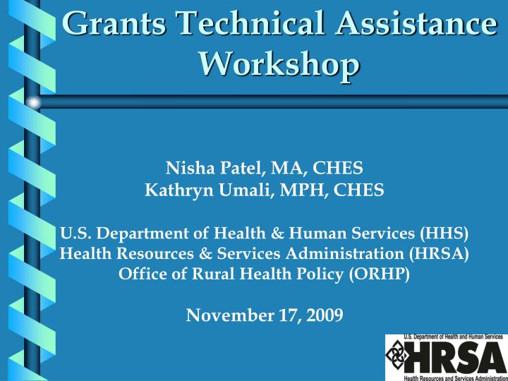 grants technical assistance workshop