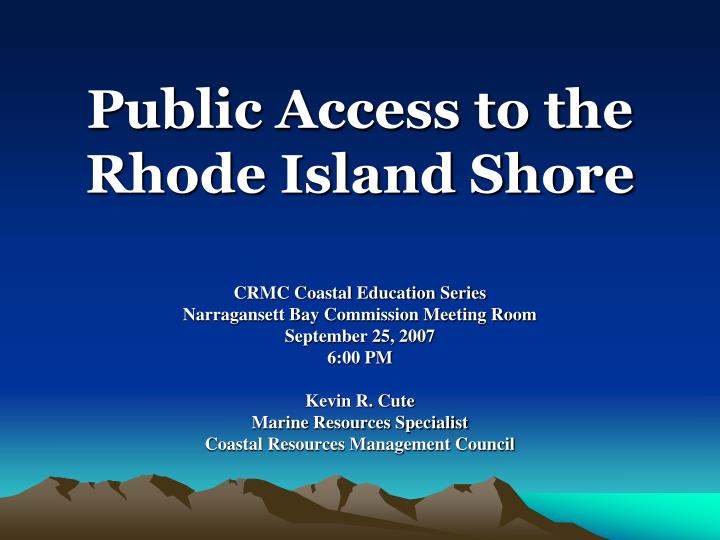 public access to the rhode island shore