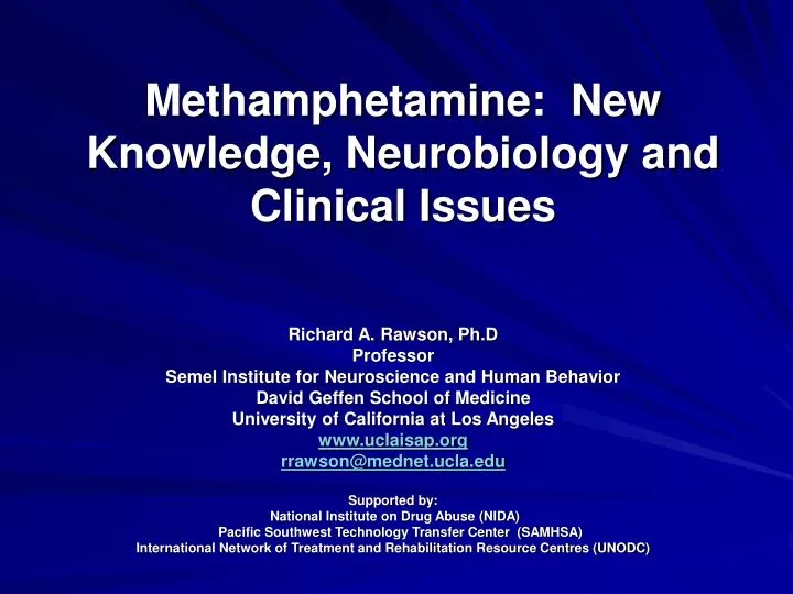 methamphetamine new knowledge neurobiology and clinical issues