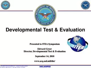 Developmental Test &amp; Evaluation