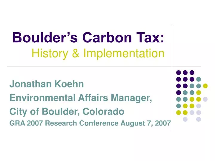 boulder s carbon tax history implementation