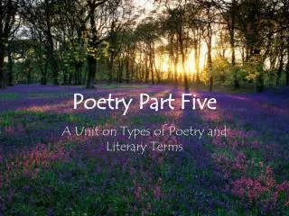Poetry Part Five