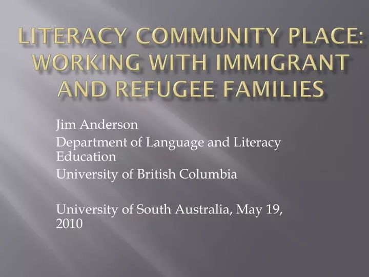 literacy community place working with immigrant and refugee families