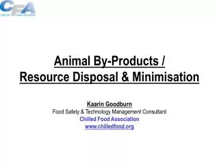 Animal By-Products / Resource Disposal &amp; Minimisation