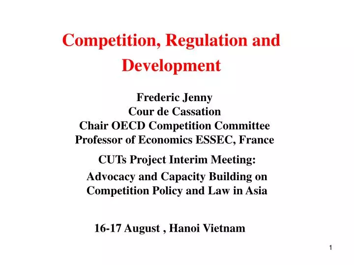 competition regulation and development