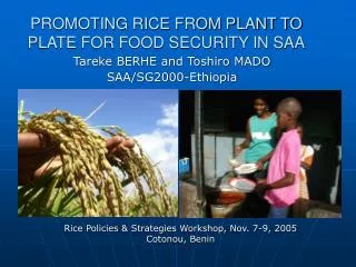 PROMOTING RICE FROM PLANT TO PLATE FOR FOOD SECURITY IN SAA