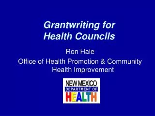 Grantwriting for Health Councils