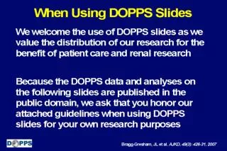 When Using DOPPS Slides