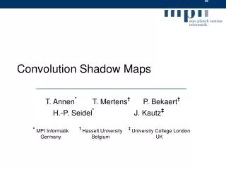 Convolution Shadow Maps