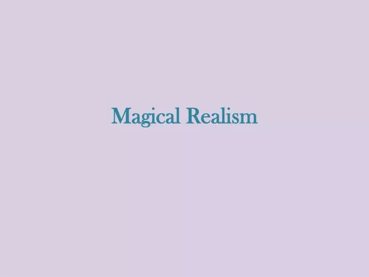 magical realism