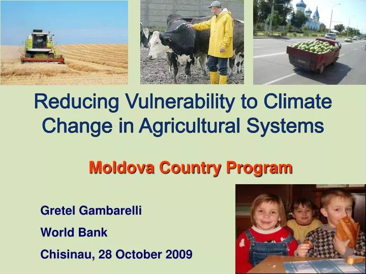 reducing vulnerability to climate change in agricultural systems
