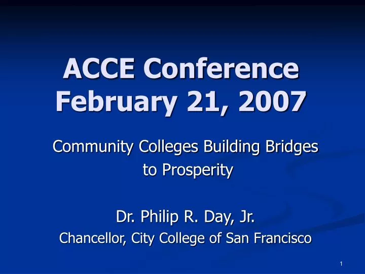 acce conference february 21 2007