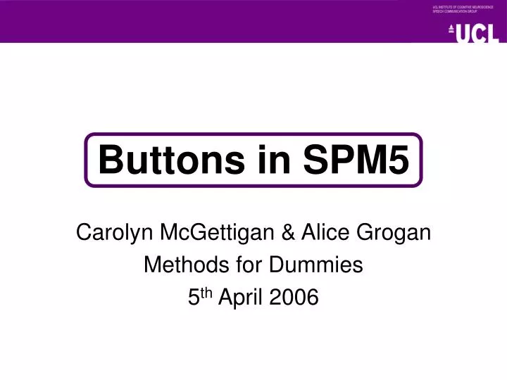 buttons in spm5