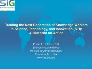Training the Next Generation of Knowledge Workers in Science, Technology, and Innovation (STI): A Blueprint for Action