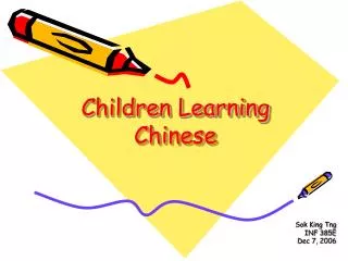 Children Learning Chinese