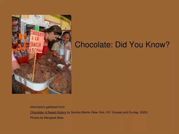 chocolate did you know