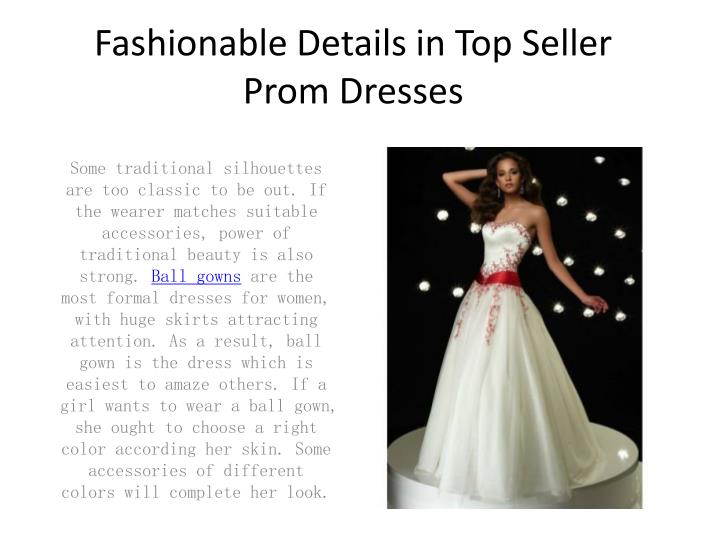 fashionable details in top seller prom dresses