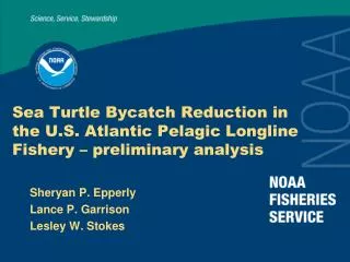 Sea Turtle Bycatch Reduction in the U.S. Atlantic Pelagic Longline Fishery – preliminary analysis