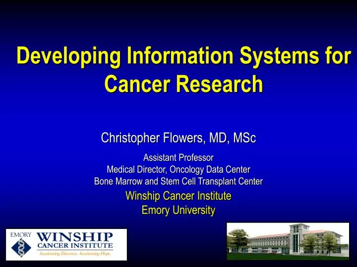 developing information systems for cancer research
