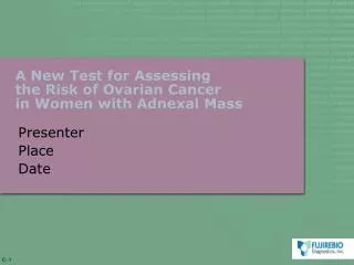 A New Test for Assessing the Risk of Ovarian Cancer in Women with Adnexal Mass
