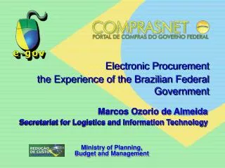Electronic Procurement the Experience of the Brazilian Federal Government