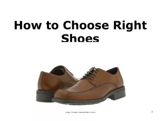 How to Choose Right Shoes
