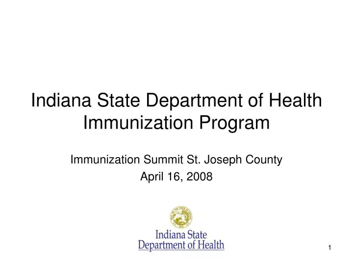 indiana state department of health immunization program