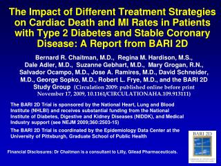 The Impact of Different Treatment Strategies on Cardiac Death and MI Rates in Patients with Type 2 Diabetes and Stable C