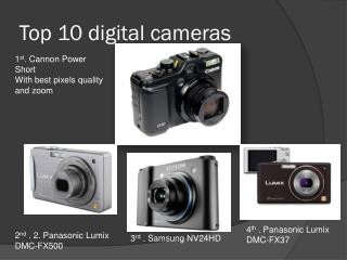 To 10 latest digtal cameras