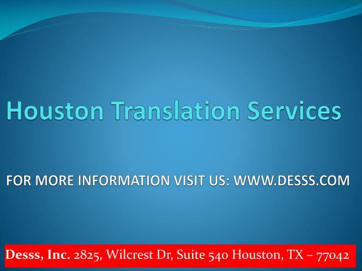 houston translation services