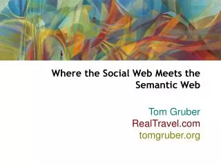 Where the Social Web Meets the Semantic Web
