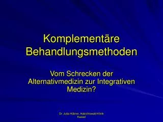 komplement re behandlungsmethoden