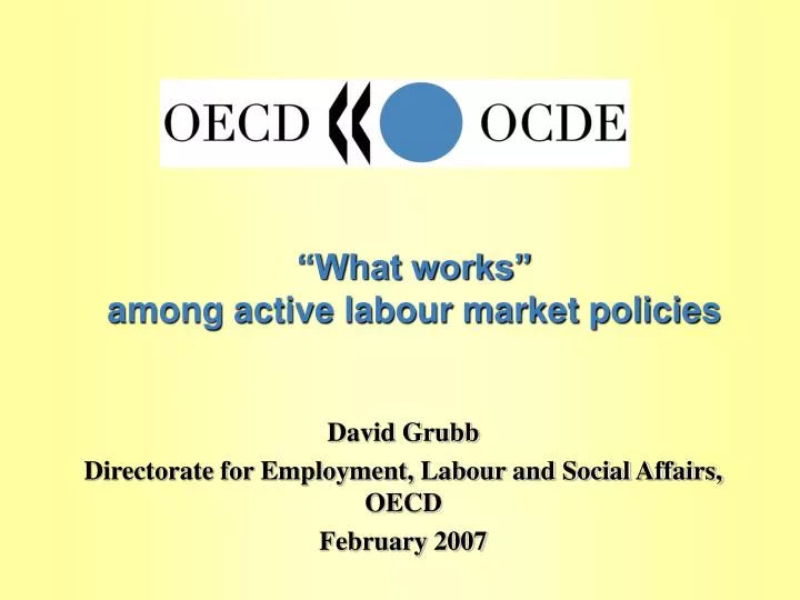 what works among active labour market policies