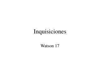 Inquisiciones