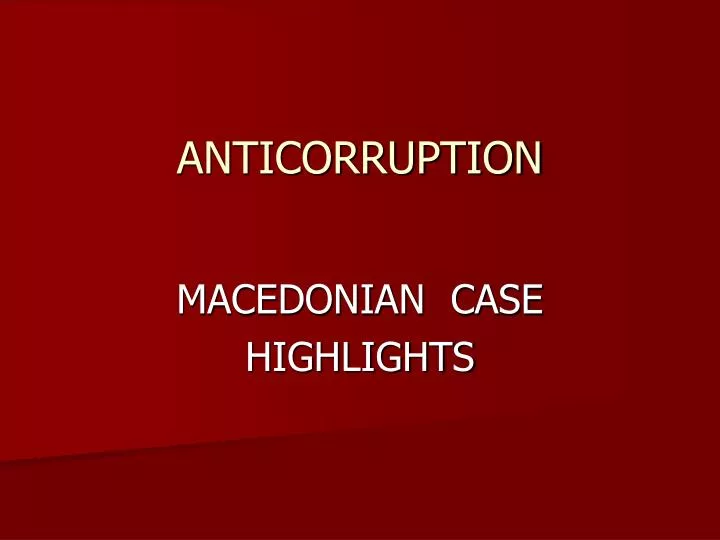 anticorruption