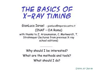 The Basics of X-Ray Timing