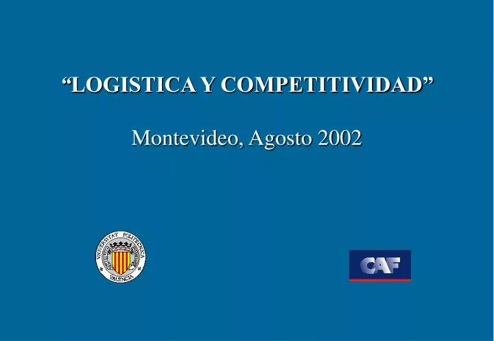 logistica y competitividad montevideo agosto 200 2