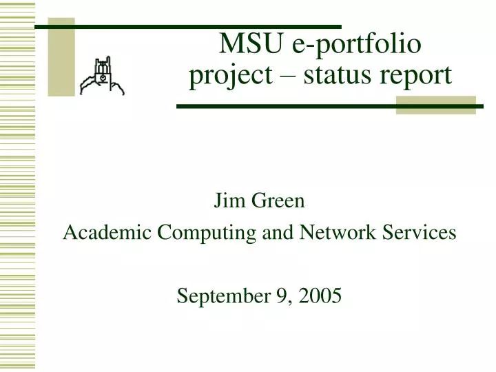 msu e portfolio project status report
