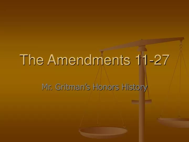 the amendments 11 27