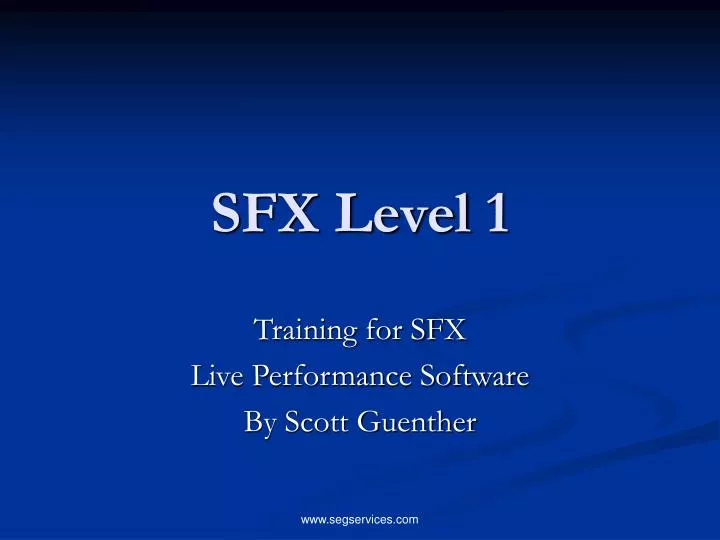 sfx level 1