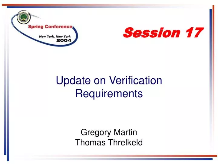 update on verification requirements