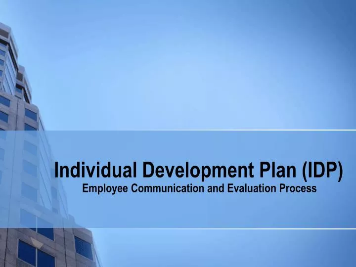 individual development plan idp