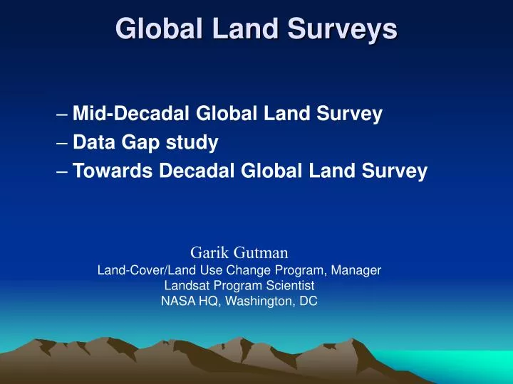global land surveys