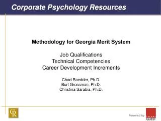 Corporate Psychology Resources