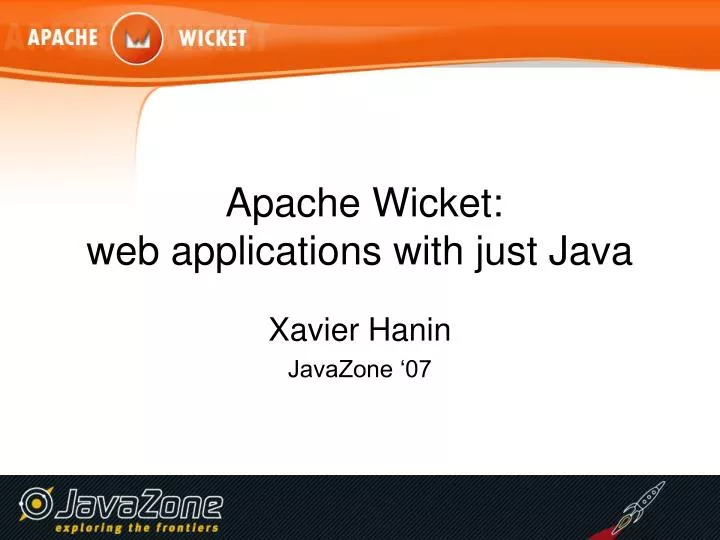 apache wicket web applications with just java