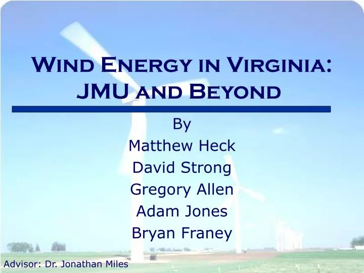 wind energy in virginia jmu and beyond