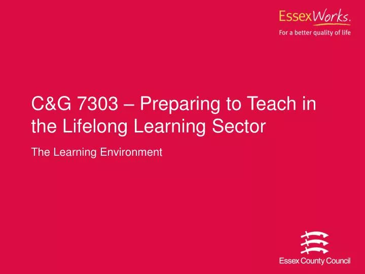 c g 7303 preparing to teach in the lifelong learning sector