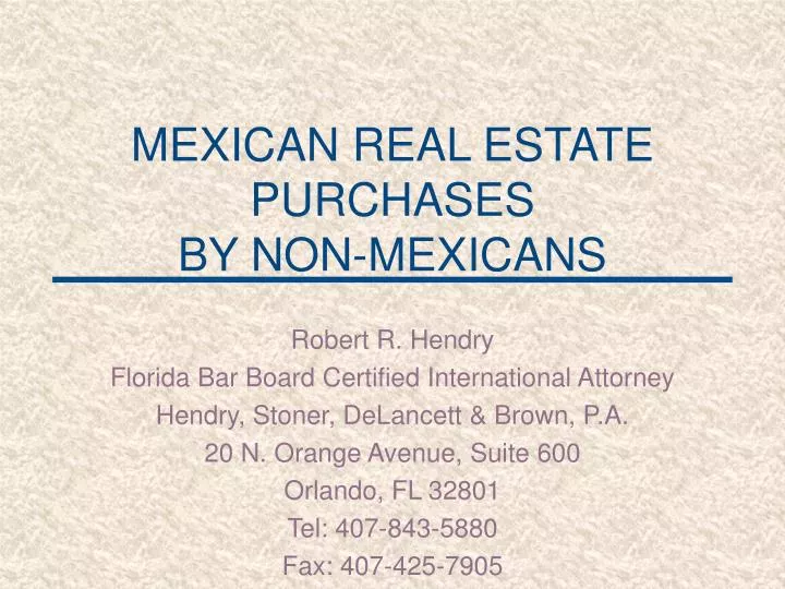 mexican real estate purchases by non mexicans