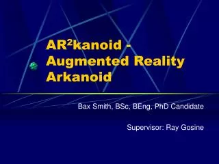 AR 2 kanoid - Augmented Reality Arkanoid
