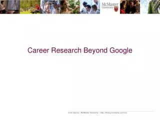 Career Research Beyond Google